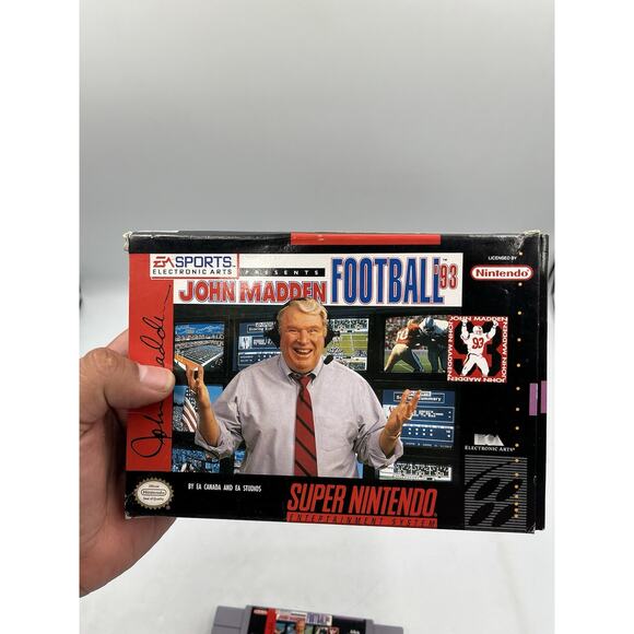 John Madden Football 93 - SNES CIB Manual Tested - Picture 13 of 14